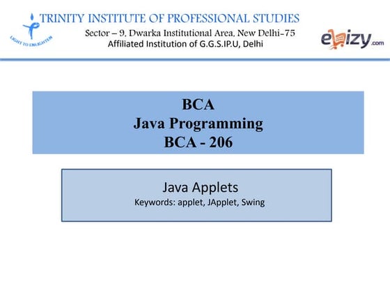 Applets in java | PPT