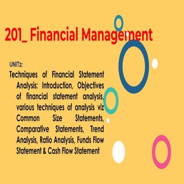 Techniques of Financial Statement Analysis
