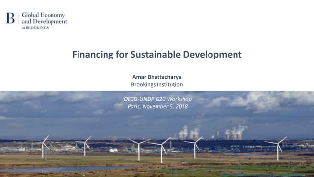 Financing for Sustainable Development