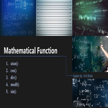 Mathematics Function in C ,ppt | PPT
