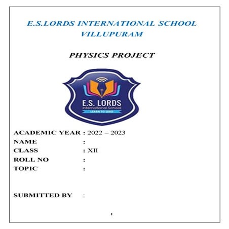 BHAVANI PROJECT physics class 12 and class 10