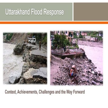 Uttarakhand Flood Response and Reconstruction