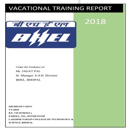 Bhel vocational training report_1301