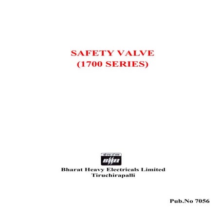 Bhel STEAM safety valve_1700_series