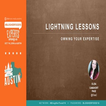 Owning Your Expertise