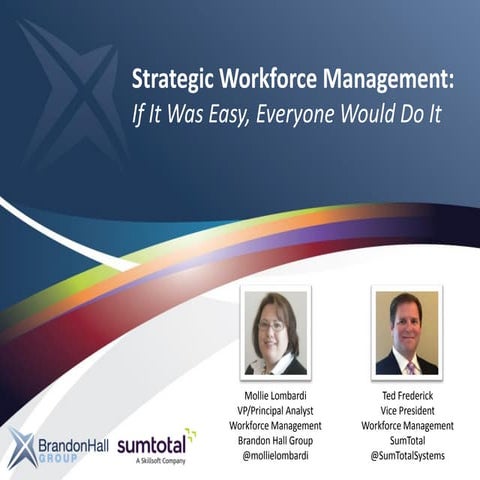 Strategic Workforce Management (if it was easy, everyone would do it)
