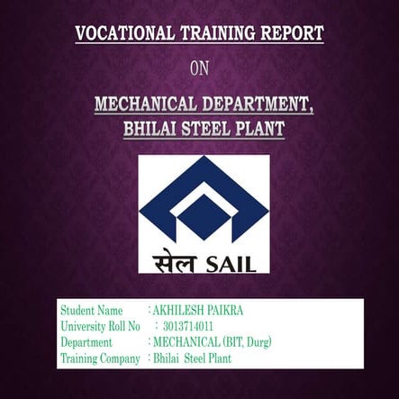 Bhilai steel plant  plate mill & mars 1