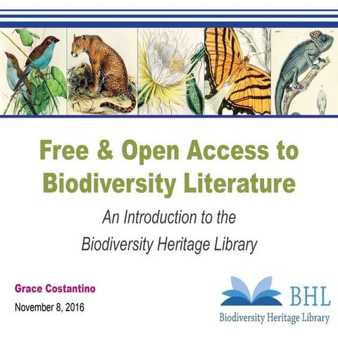 An Introduction to the Biodiversity Heritage Library for the DC Science Librarians