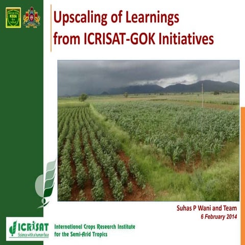 Upscaling of Learnings from ICRISAT-GoK Initiatives