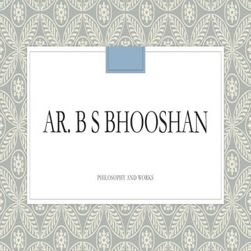 Ar. BS Bhooshan