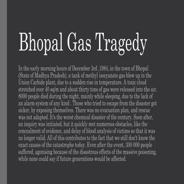 Bhopal Gas Tragedy - Documentary by Raghu Rai | PPTX