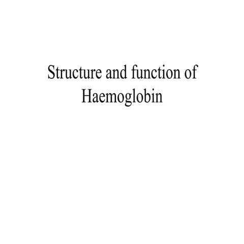 Haemoglobin
