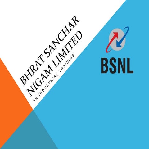 Bhrat sanchar nigam limited Industrial Training PPT