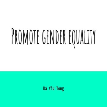 Promote gender equality