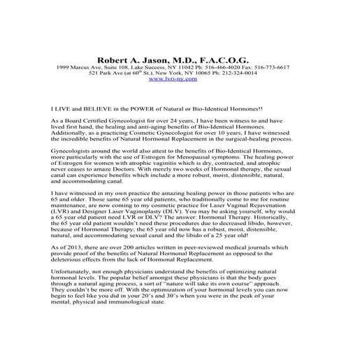 Bioidentical Hormone Replacement Therapy