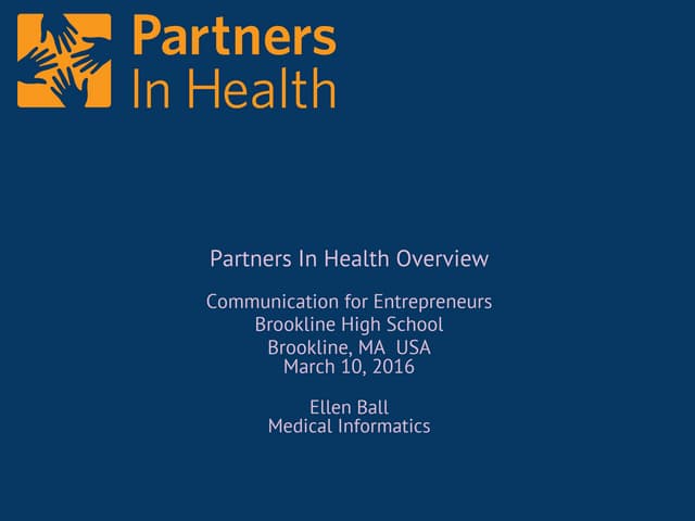 Partners In Health and Medical Informatics overview (brief)