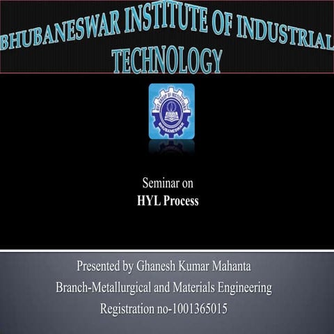 Seminar on HYL Process