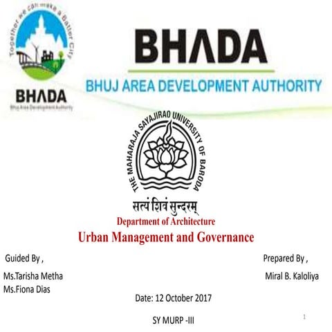 BHADA (BHUJ AREA DEVELOPMENT AUTHORITY)