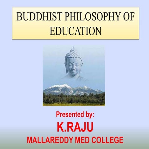 Bhuddist philosophy of education. M.ED