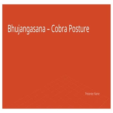 Bhujangasana – cobra posture