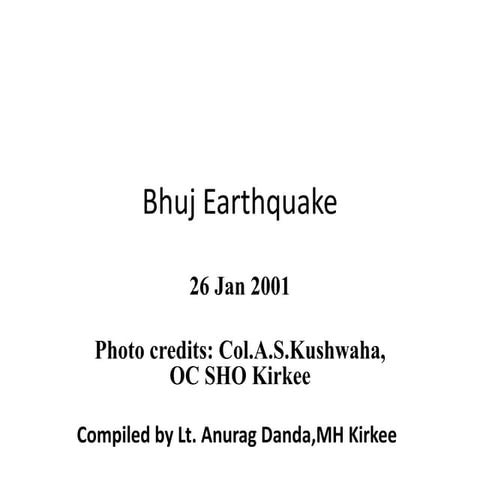 Bhuj earthquake
