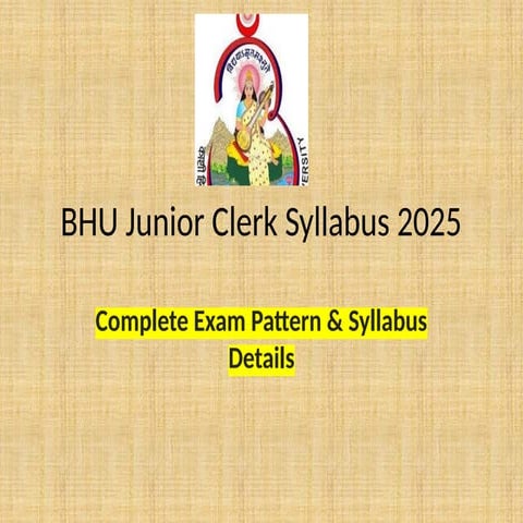 BHU Junior Clerk Recruitment 2025 Apply Online for 191 Post