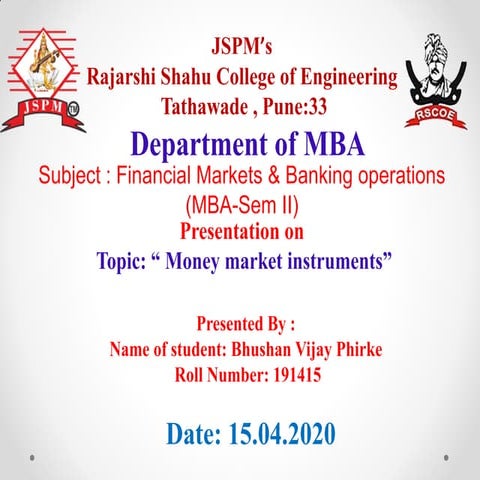 Money market Instruments