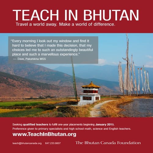 Teach in Bhutan | PPT