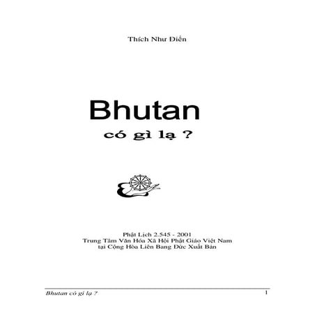 Bhutan có gì lạ (Thích Như Điền)