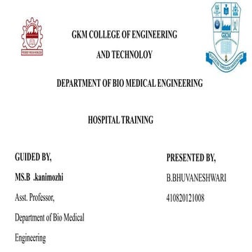 Hospital Training Power Point Presentation- Bio Medical Engineering