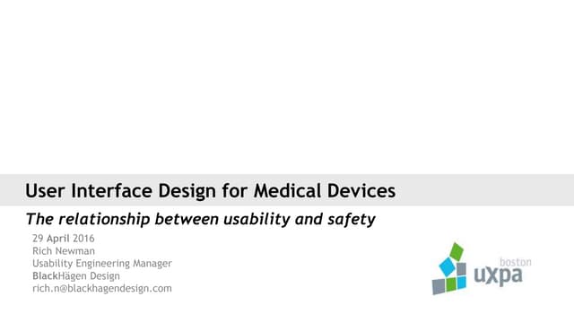 User Interface Design for Medical D...