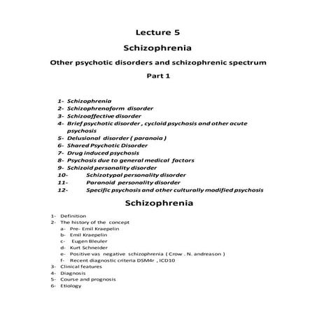 Lecture5 shcizophrenia 1