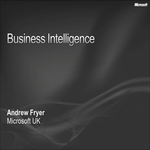 Business Intelligence 101 for Business (BI 101)