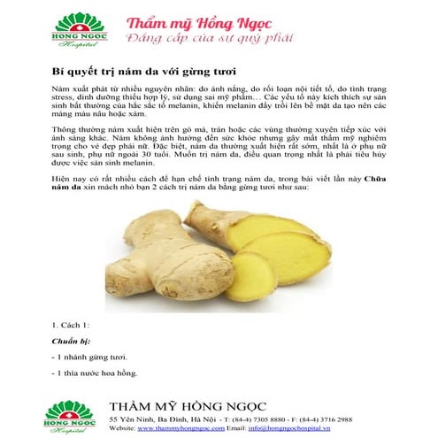 Bi quyet tri nam da voi gung tuoi