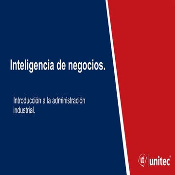 introduccion aministracion industrial con inteligencia de negocios