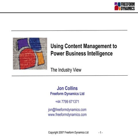 Content Management and Business Intelligence