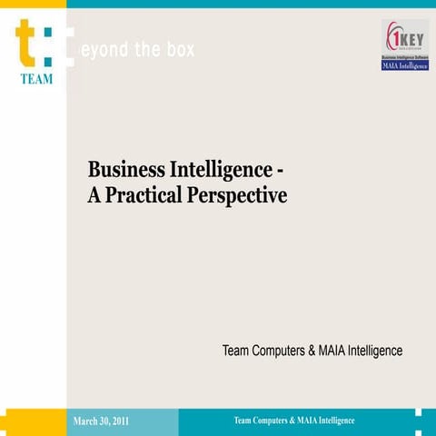 BI - A Practical Perspective -TBSL