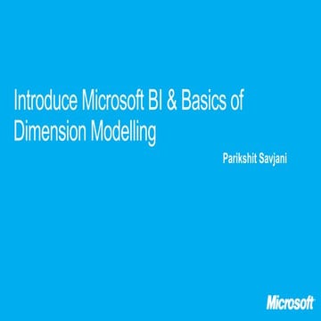 Bi   dimension modelling basics