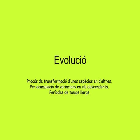 Els fòssils i l’evolució | PPT