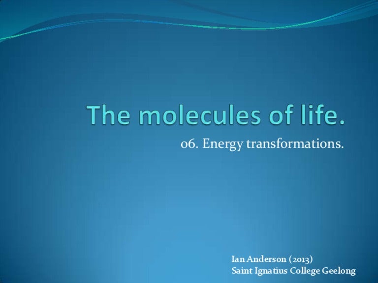 Energy transformations in cells