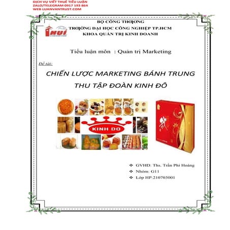 Tiểu luận Chiến lược marketing của kinh đô, HAY