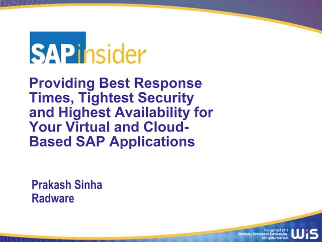Providing best response times, tightest security and highest availability for...