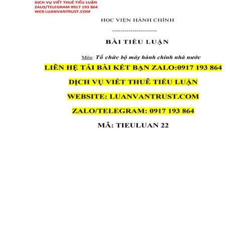 Bài mẫu Tiểu luận về chính quyền địa phương, HAY
