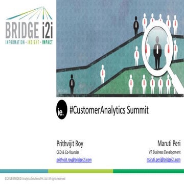 BRIDGEi2i - #CustomerAnalytics Conference, Chicago 2014