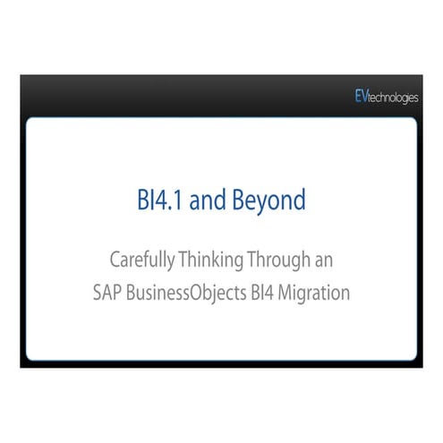 Bi4.1 and beyond
