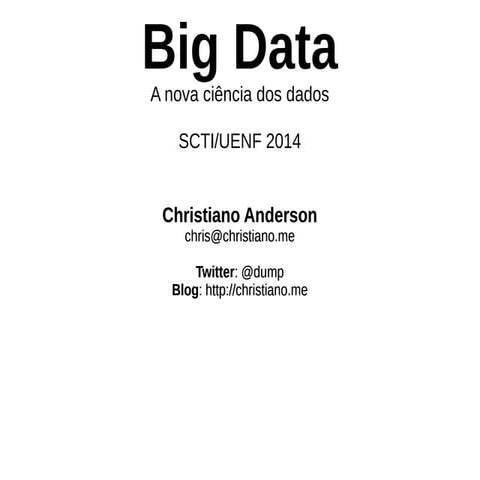 Palestra Big Data SCTI