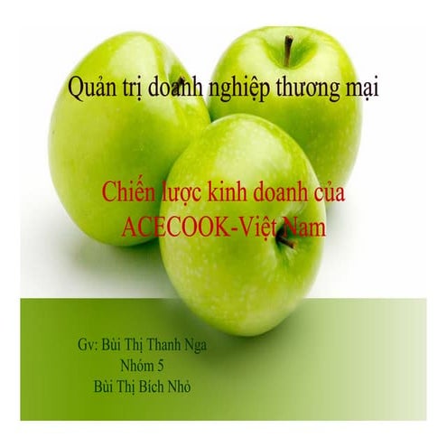 Bài mẫu tiểu luận về acecook, HAY