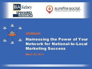 Harnessing the Power of Your Network for National to Local Marketing Success