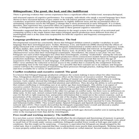 Bialystock 2009 summary