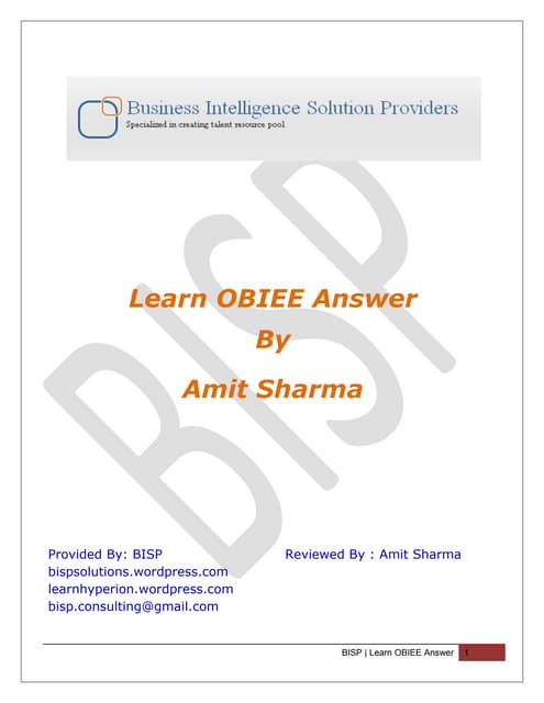 Bi answer to bi publisher